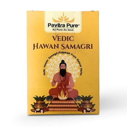 Pavitra Pure Hawan Samagri (500gx1) |100% Pure and Natural | Mixture of Various Dried Herbal Roots, Sandalwood, Jatamassi, Gir Cows Ghee, Guggal, Sambrani | Hawan Worship Pooja Samagri