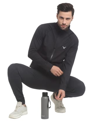 Invincible Men’s Luxury Cotton Tracksuit-Black / S
