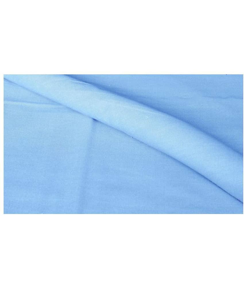 Makhanchor Blue 100 Percent Cotton Unstitched Shirt pc Single