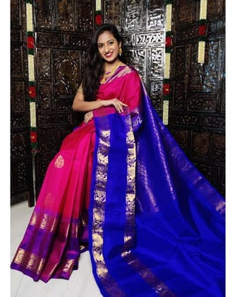 PINK GADWAL SAREE