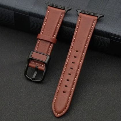 Apple Watch Brown Weave Leather Strap - 42/44/45/49 MM