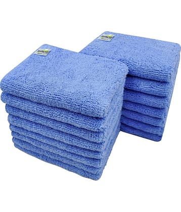 SOFTSPUN Microfiber Small Wipes 20x30 Cms, 15 Piece Towel Set, 380 GSM SKY BLUE Multi-Purpose Super Soft Absorbent Cleaning Towels, Cleans & Polishes Everything in Your Home, Kitchen & Office.