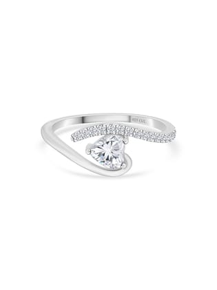Heart Silver Ring For Women-11