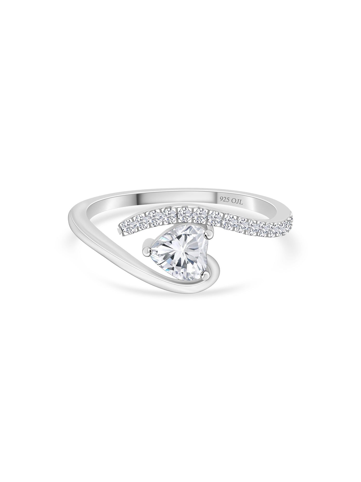 Heart Silver Ring For Women-11