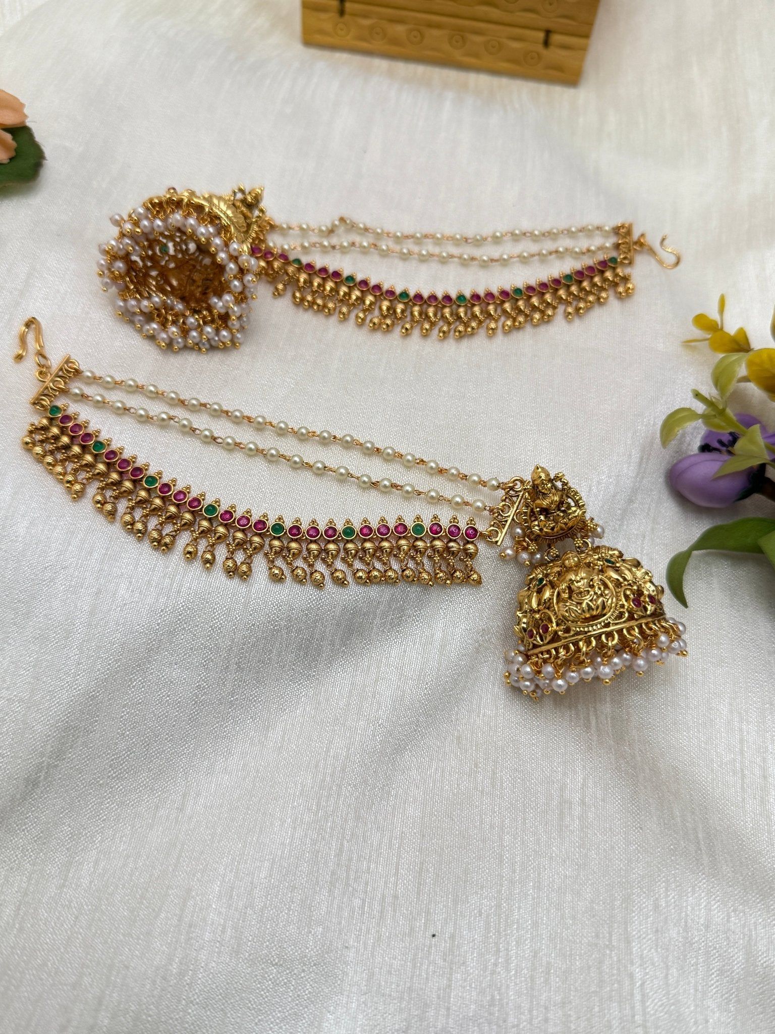 Antique Jhumka with Maatal 102