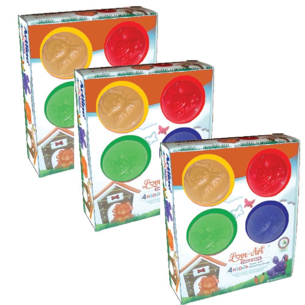 Artline Modelling Dough Set of 4 200 GMS  Activity Pack (Pack of 3)