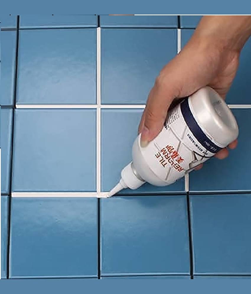 Gatih Tiles Gap Filler Waterproof 280 ml Crack Grout Gap Filler Agent Water Resistant Silicone Sealant for DIY Home Sink Gaps/Grouts Repair Filler Tube Paste for Kitchen, Bathroom (White)