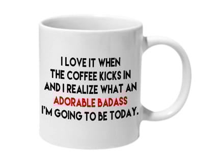 Multicolor Adorable Badass Ceramic Mug