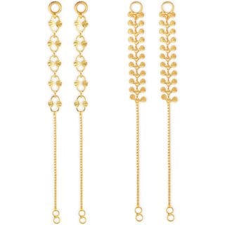 1gram gold Plated Kanchain Ear chain earcuff Ear to Ear Combo for Women & Girls