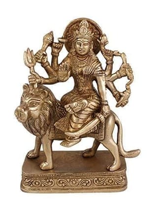 Arihant Craft� Hindu Goddess Durga Idol Hand Work Showpiece � 18.5 cm (Brass, Gold) Arihant Craft� Hindu Goddess Durga Idol Hand Work Showpiece � 18.5 cm (Brass, Gold)