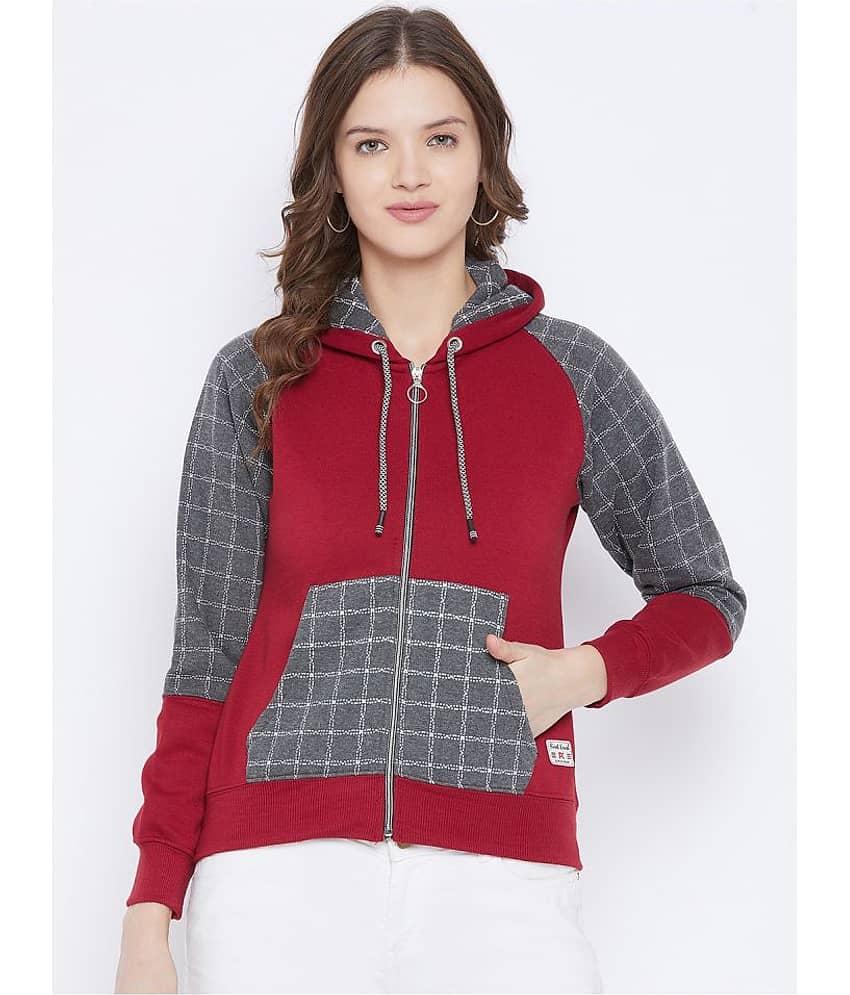 First Krush Fleece Maroon Hooded Sweatshirt