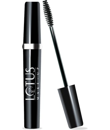 Lotus Make,Up Black Maxlash Volumnising Botanical Waterproof Mascara Black , Smudge Proof , 4G