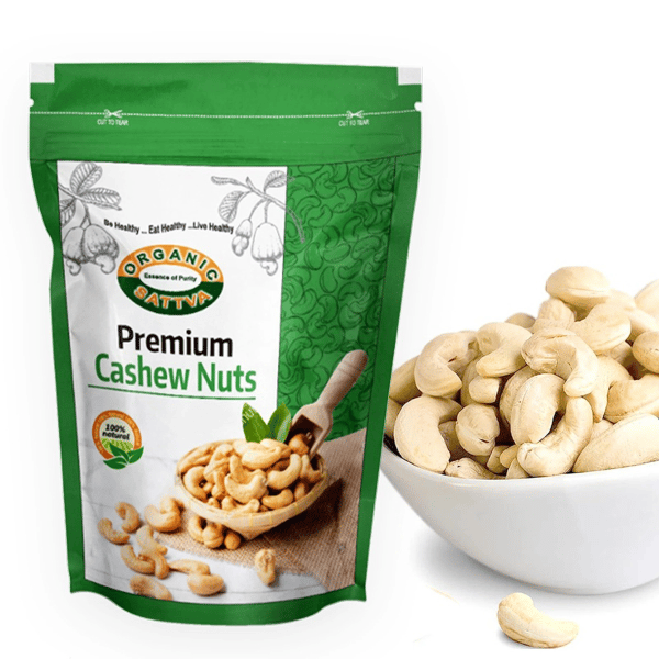 Organic Sattva Premium Cashew Nuts - 250 gm