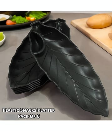 Inpro 6 Pcs Plastic Black Platter