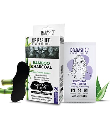 DR.RASHEL Bamboo Charcoal Nose Strip cleanses deep pores for Men and Women (10 Strips)
