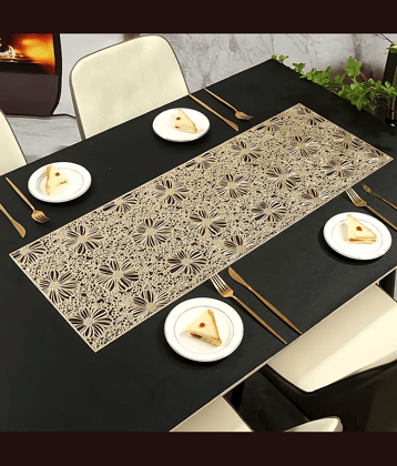 Generic PVC 4 Seater Table Runner ( 92 cm x 33 cm ) Single - Gold