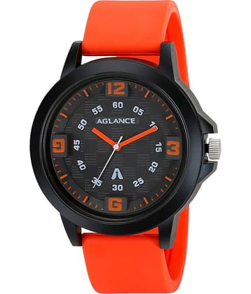 Aglance - Orange Silicon Analog Men's Watch