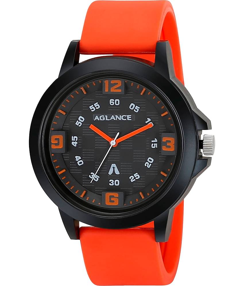 Aglance - Orange Silicon Analog Men's Watch