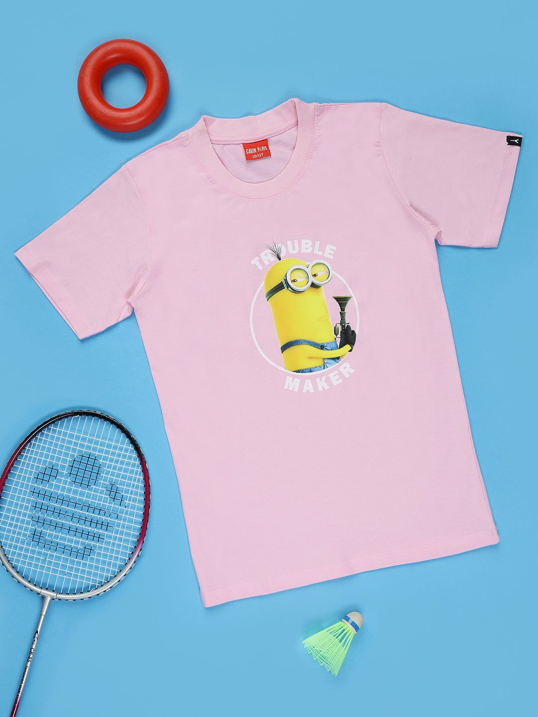 Trouble Maker T-shirts for Boys & Girls-4-5Y / Pink