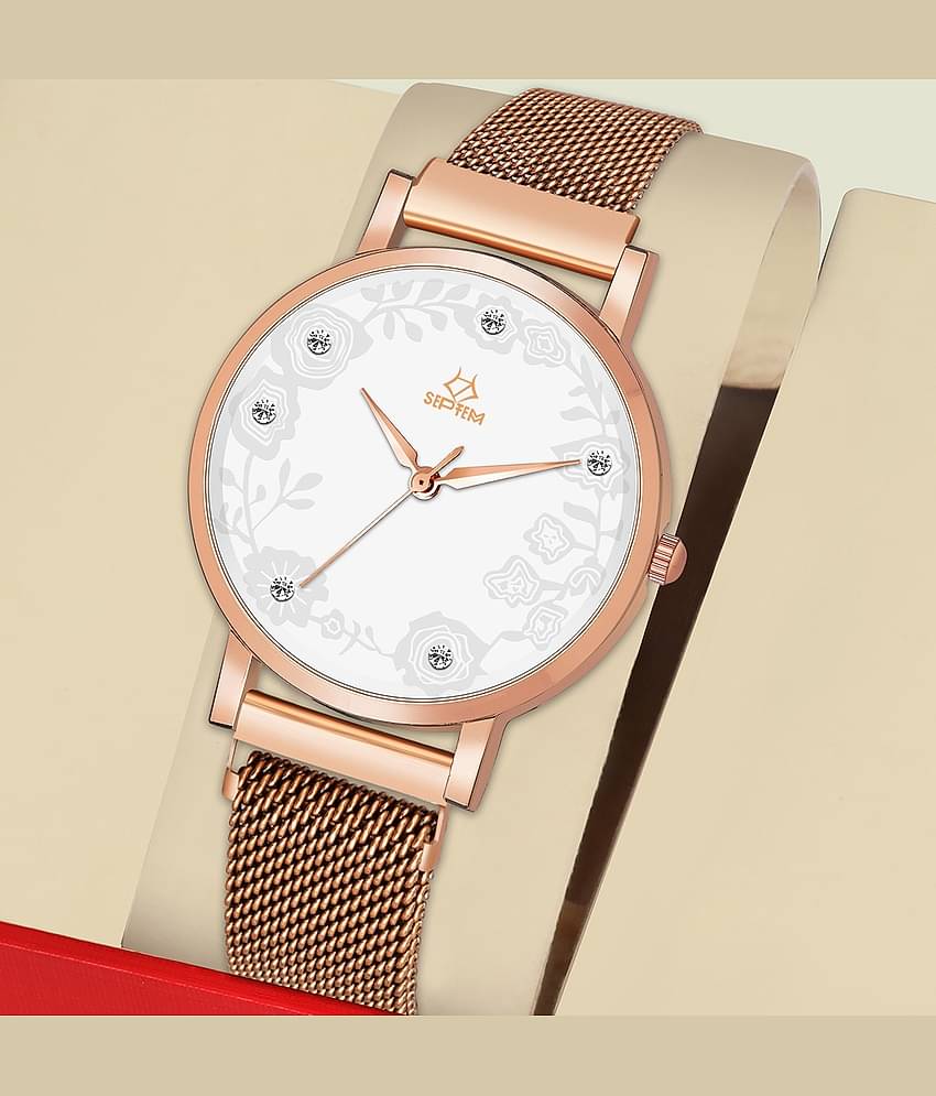 Septem Rose Gold Stainless Steel Analog Womens Watch