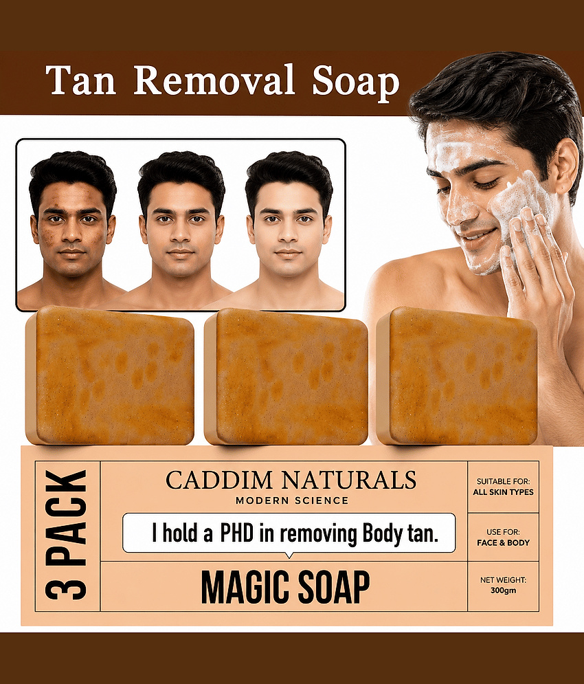 Caddim Naturals Skin Whitening GHARSOAPS Bathing Bar for All Skin Type ( Pack of 3 )