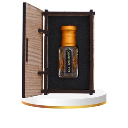 alnaqi Fragrances Amber Oud Attar – Alcohol Free Amber Oud Perfume Oil, Long Lasting Arabic Attar, Premium Unisex Fragrance