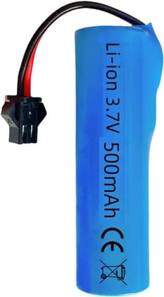 NOVEL 3.7V 500mAh 18650 Lithium-Ion Rechargeable Battery Pack with Wire | Suitable for RC Helicopters, Robots, Toy Boats, Off-Road Vehicles and Projects