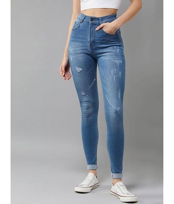 Dolce Crudo - Blue Denim Skinny Fit Women's Jeans ( Pack of 1 )