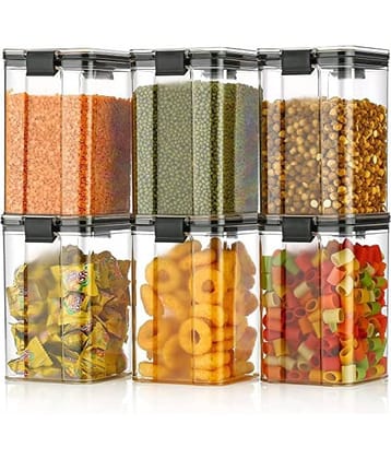 Anshri Acrylic Transparent Spice Container ( Set of 6 )