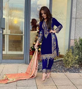 Designer Party Wear Look Top-Dupatta And Bottom