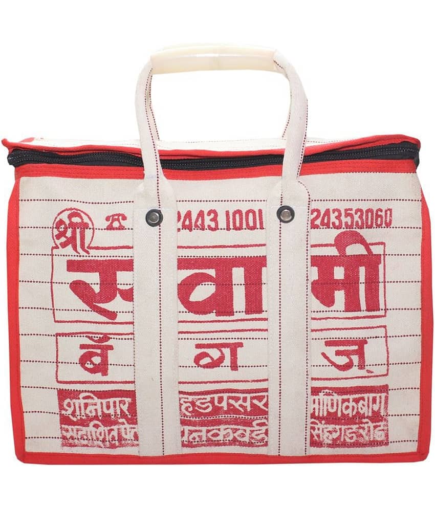 Goodluck Cotton Canvas Grocery Shopping Bag Extra Large Heavy Duty Handcrafted Multipurpose Bag for Grocery Milk Vegetable Storage(12 X 7 X 16)