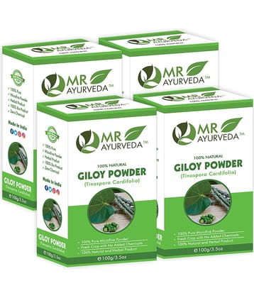MR Ayurveda 100% Natural Giloy Powder Hair Scalp Treatment 400 g Pack of 4