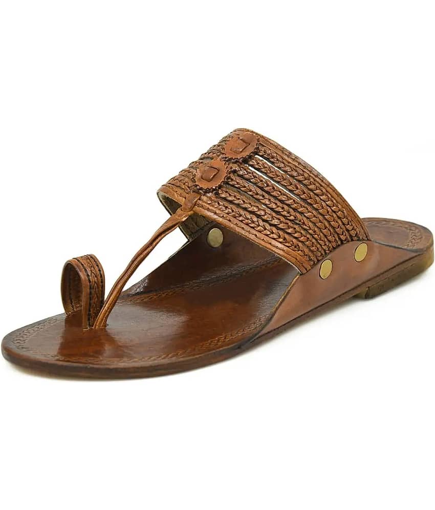 STEPHORN Brown Men's Kolhapuris