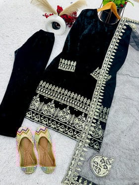 Designer Party Wear Look Top-Dupatta And Fully Stitched Bottom