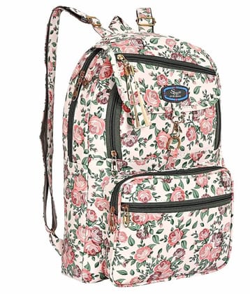 SVB BAG 25 Ltrs Faux Leather Backpack *For Women ( Red ) - Red