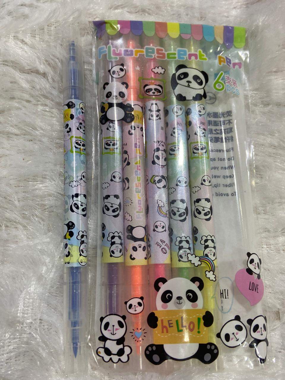Vibrant Double-Ended Panda Markers for Kids - Art Supplies