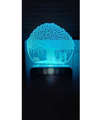 SUPERAJANTA Multicolor Night Lamp ( Pack of 1 )