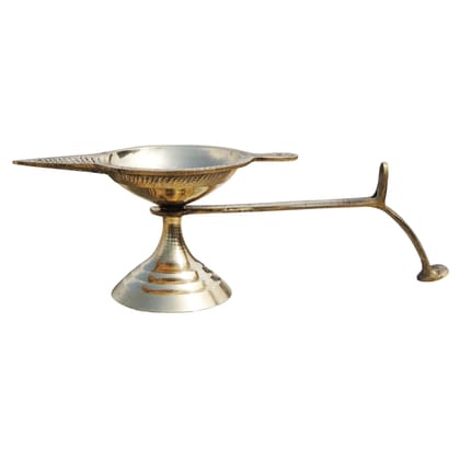 Brass EK batti Arti Deepak  No. 4 (ZMAS145 D)