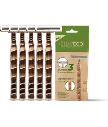 SHAVECO Mens Adjustable Disposable 3 Blades Razor ( Pack of 5 )