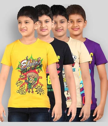 Dongli Pack of 1 Boys Cotton T-Shirt ( Multicolor )
