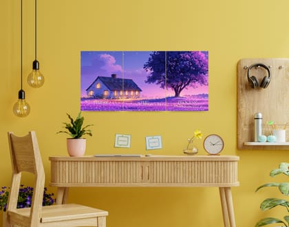 "PURPLE BLOOM"- Shiny & Sturdy Metallic Poster Art That Pops & Sticks-A3