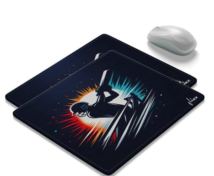 Flixx Computer Laptop Non-Slip Rubber Mousepad (3 mm ) Powershot-Pack of 2