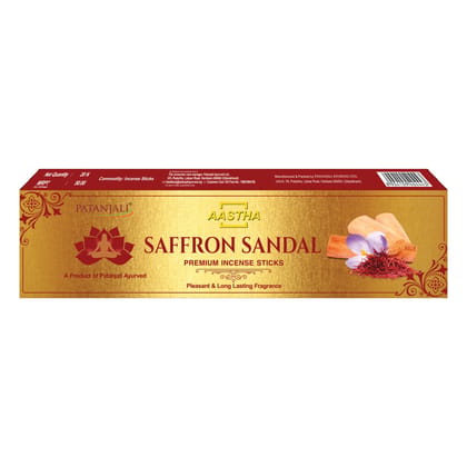 Patanjali Aastha Premium Agarbatti Saffron Sandal 20N
