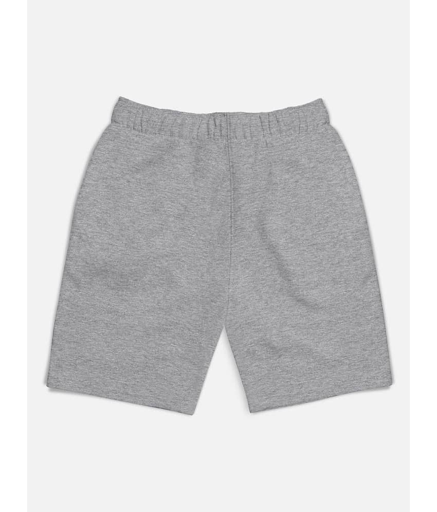 HELLCAT Pack of 1 Cotton Blend Shorts For Boys ( Grey Melange )