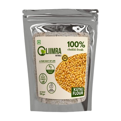Liimra Naturals Millet Kutki Flour - High Fiber, Protein-Packed, Low GI, Gluten-Free Carbohydrate Replacement, 100% Chakki Fresh Flour (500 Gram) - 500 gm