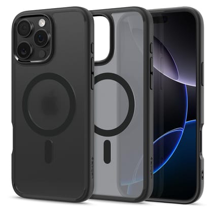 Spigen Ultra Hybrid MagFit Back Cover Case Compatible with iPhone 16 Pro (TPU + Poly Carbonate | Frost Black) Spigen Ultra Hybrid MagFit Back Cover Case Compatible with iPhone 16 Pro (TPU + Poly Carbonate | Frost Black) - Frost Black / iPhone 16 Pro Spigen Ultra Hybrid MagFit Back Cover Case Compatible with iPhone 16 Pro (TPU + Poly Carbonate | Frost Black) Spigen Ultra Hybrid MagFit Back Cover Case Compatible with iPhone 16 Pro (TPU + Poly Carbonate | Frost Black) - Frost Black / iPhone 16 Pro