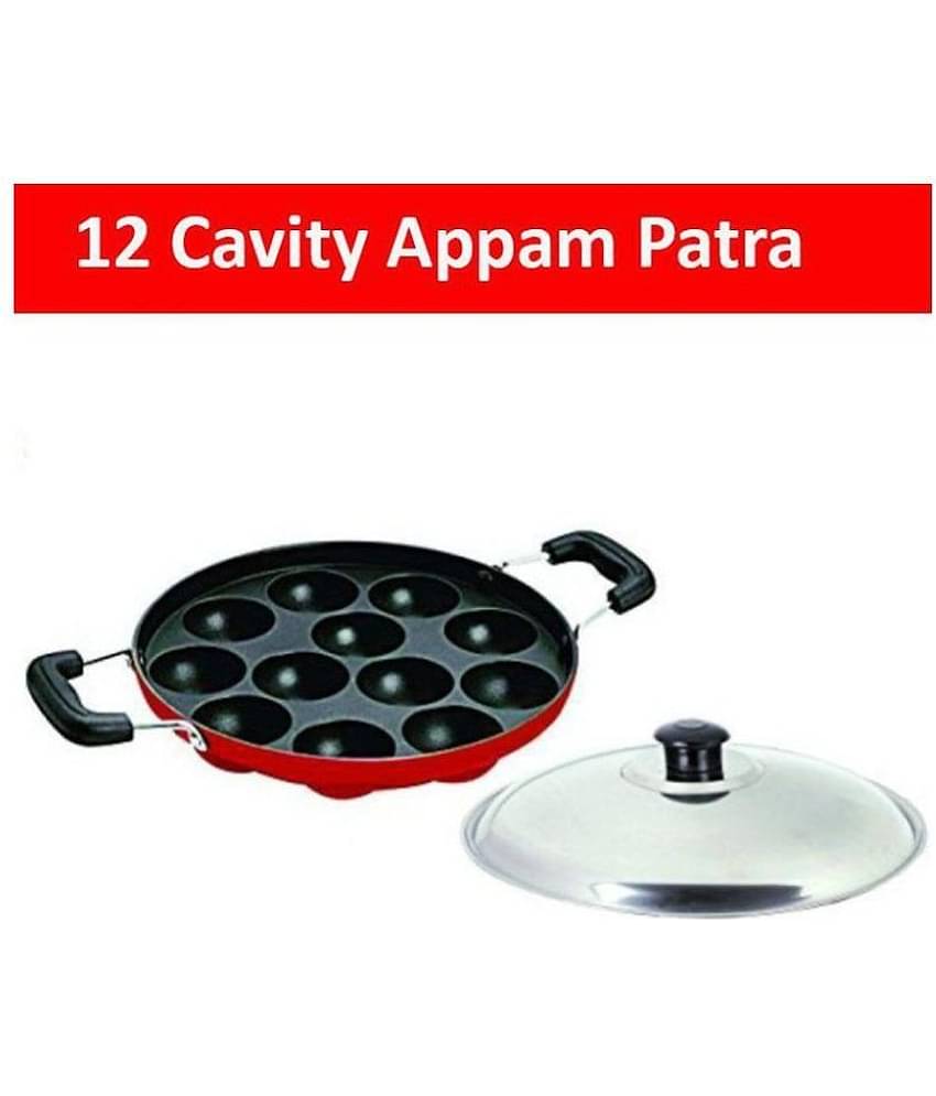 Dynore Non stick 12 Regular Non Stick Aluminium Appam Patra
