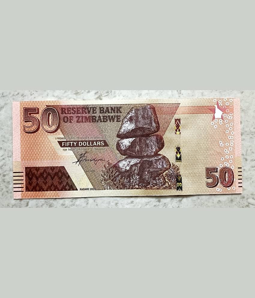 SUPER ANTIQUES GALLERY - ZIMBABWE 50 DOLLAR NOTE UNC GRADE 1 Paper currency & Bank notes