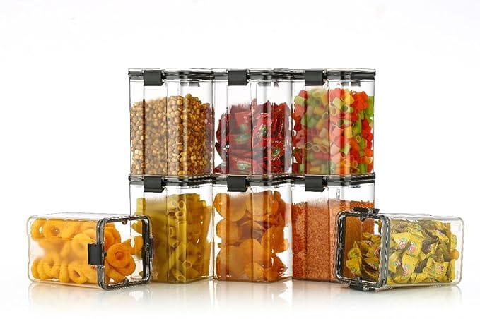 Kitchen Containers Set, Air Tight Container For Kitchen Storage Set, Kitchen Accessories Items, kitchen Organizer Items And Storage (Set Of 6) (1100 ML)