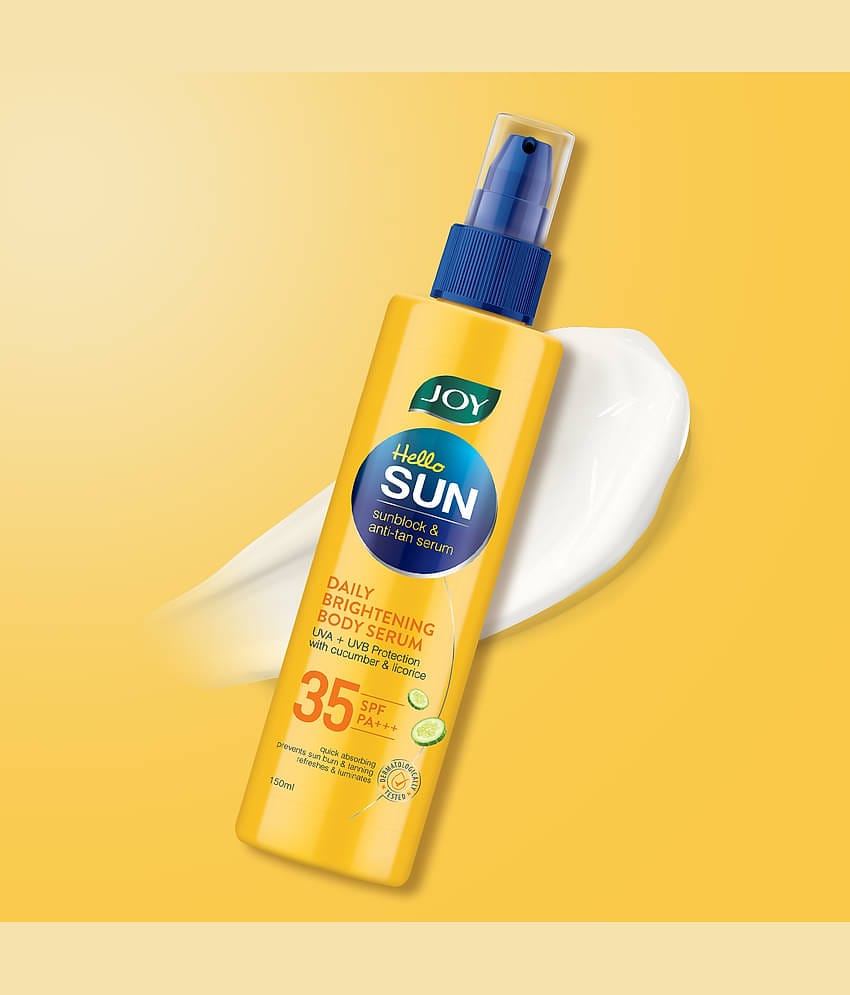 Joy Skin Brightening Body Sunscreen Lotion with SPF 35+++ for UV & Tan Protection 150ml (Pack of 1)